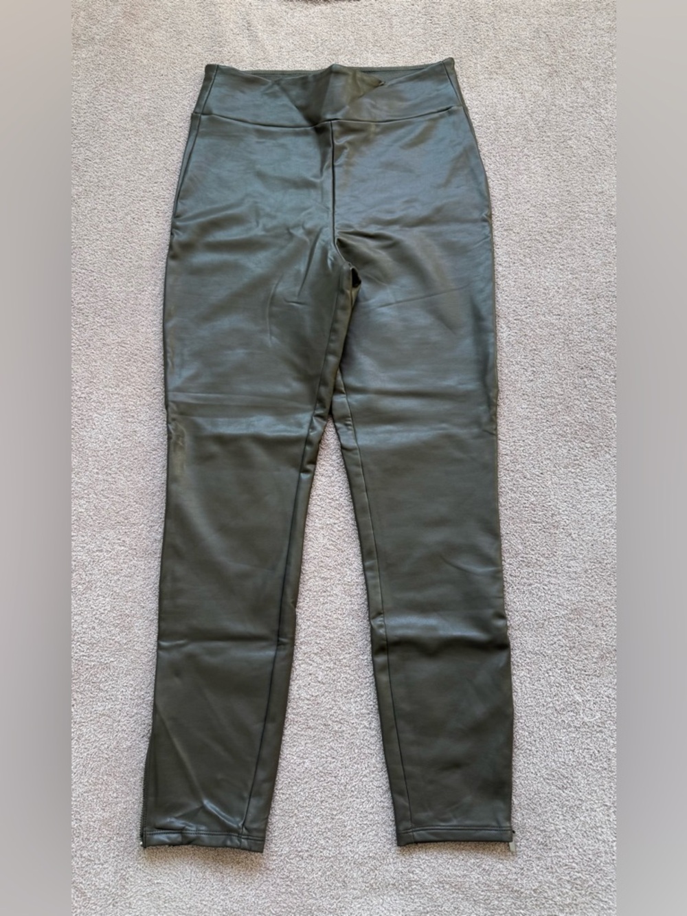 Abercrombie & Fitch - Vegan Leather Pants - LIGHT CHOCOLATE BROWN